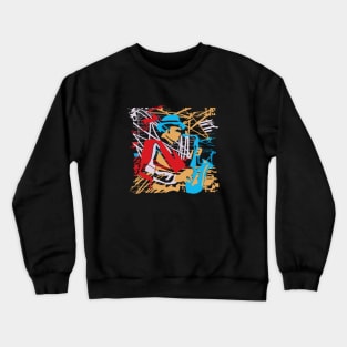 Saxophone Musician Abstract Style Crewneck Sweatshirt